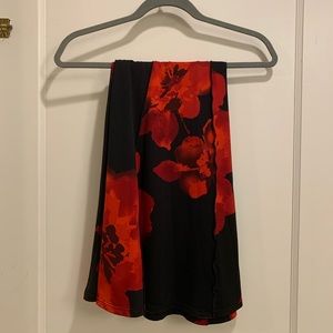Floral Print Midi Skirt Size XL